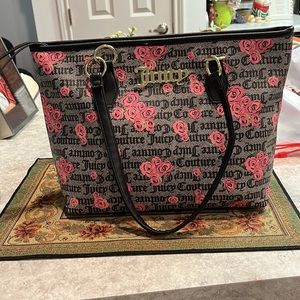 NWOT Juicy  Couture Pink Roses Shoulder Bag